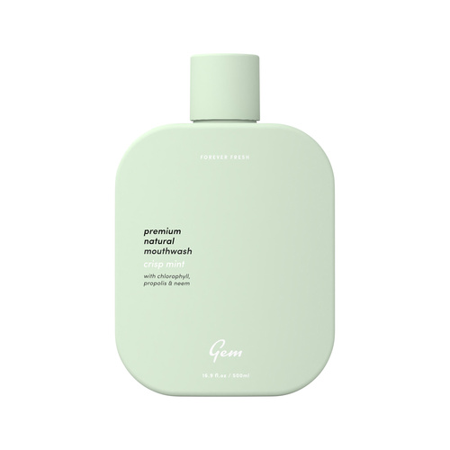 Gem Premium Natural Mouthwash Crisp Mint (with Chlorophyll Propolis & Neem) 500ml