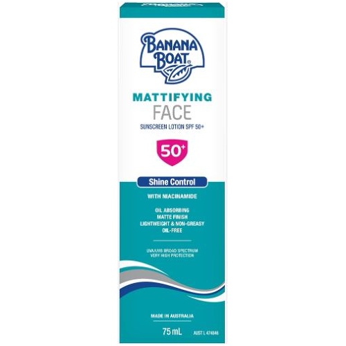 Banana Boat Mattifying Sunscreen Lotion SPF50+ 75mL