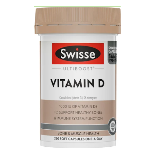 Swisse Ultiboost Vitamin D 250 Capsules