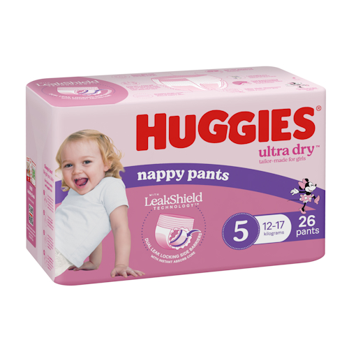 Huggies Nappy Pant Walk Girl 26 x3
