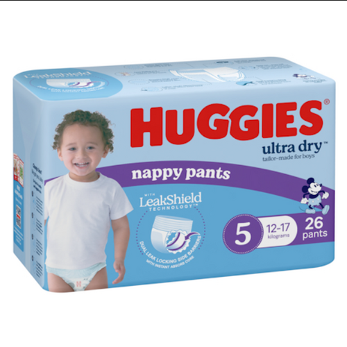 Huggies Nappy Pants Walk Boy 26 x3
