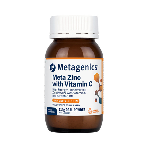 Metagenics Meta Zinc with Vitamin C Orange Oral Powder 114g