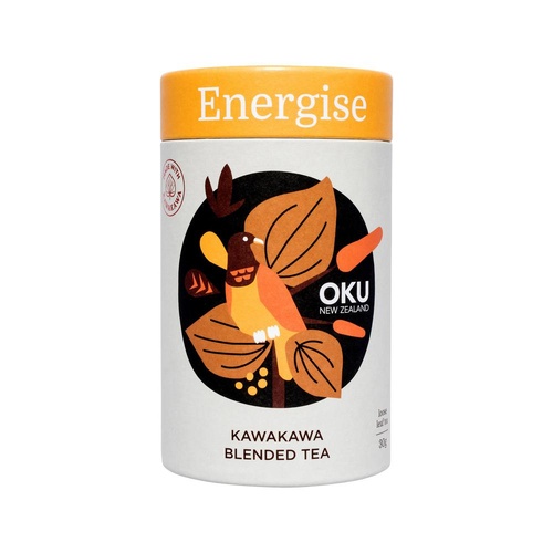 Oku New Zealand Energise Kawakawa Blended Tea Loose Leaf 30g