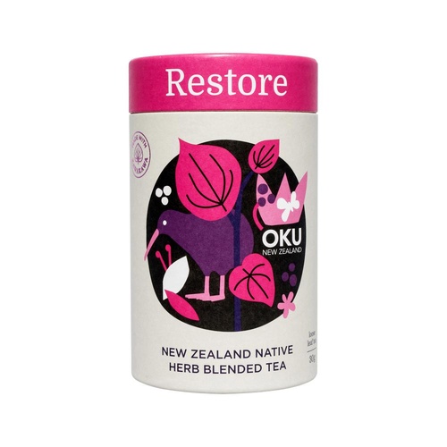 Oku New Zealand Restore Native Herb Blended Tea Loose Leaf 30g