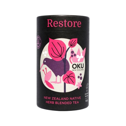 Oku New Zealand Restore Native Herb Blended Tea X 15 Tea Bags