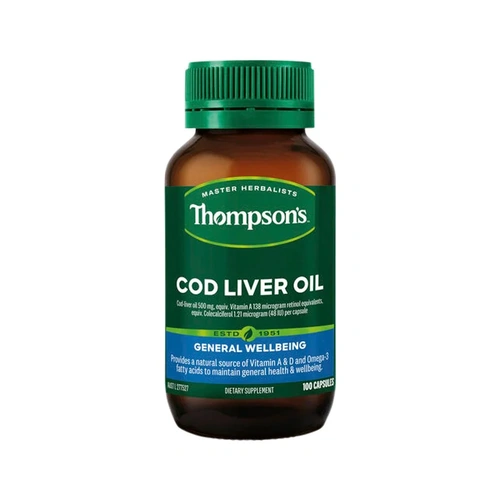 Thompson's Cod Liver Oil 100 Capsules