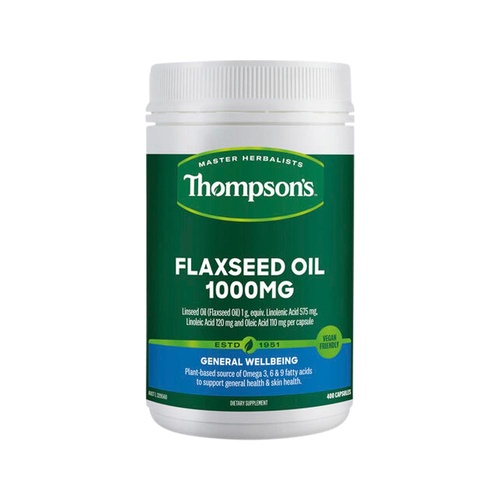 Thompson's Flaxseed Oil 1000mg 400 Capsules
