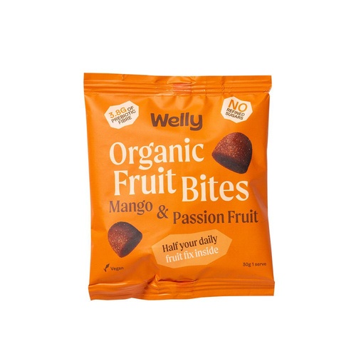 Welly Organic Fruit Bites Mango Tango (Mango & Passionfruit) 30g x 14 Packs