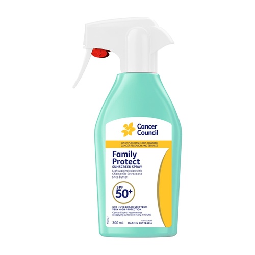 Cancer Council Family Protect Sunscreen Spray SPF50+ 300ml