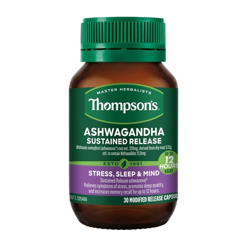 Thompson's Ashwagandha Sustained Release 30 Capsules