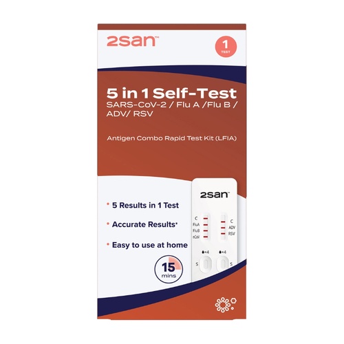 2san 5 In 1 Covid/flu/rsv/adv 1pack