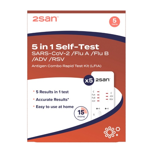 2san 5 In 1 Covid/flu/rsv/adv 5pack