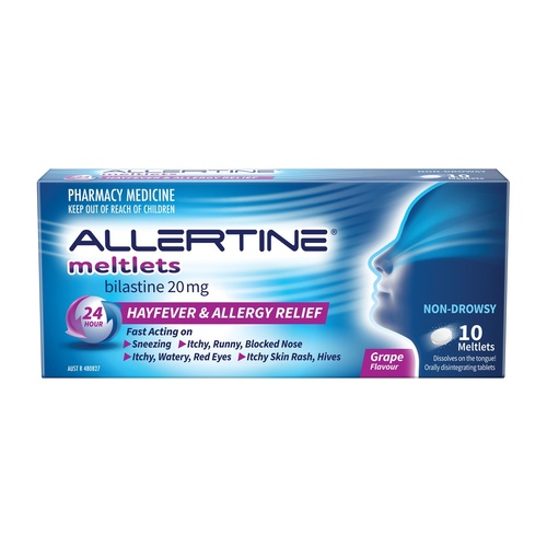 Allertine Bilastine 20mg 10 Meltlets