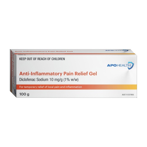 APH Anti Inflammatory Pain Relief Gel Tube 100g