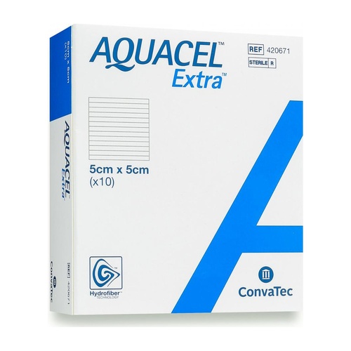 Convatec Aquacel Extra Dressing 5x5cm Hydrofiber