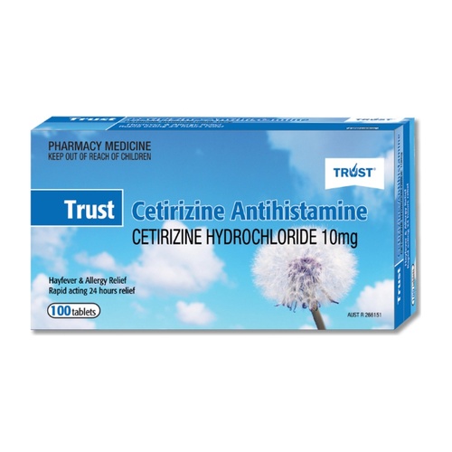 Trust Cetirizine 10mg 100 Tablets