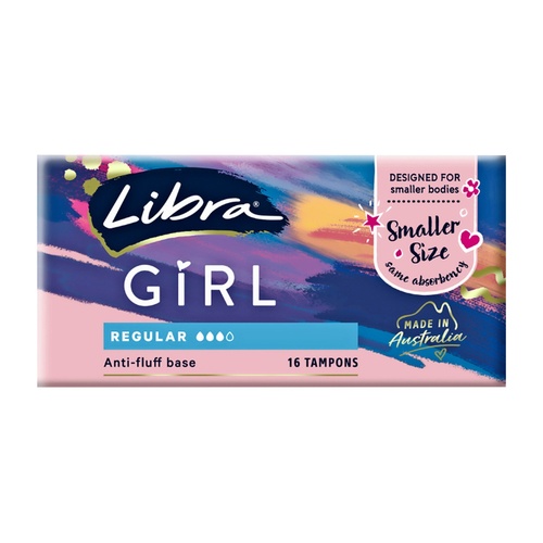 Libra Teen (formerly Girl) Regular Tampons 16 Pack
