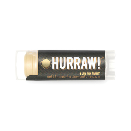Hurraw! Organic Lip Balm Sun (SPF15 Tangerine Chamomile) 4.8g