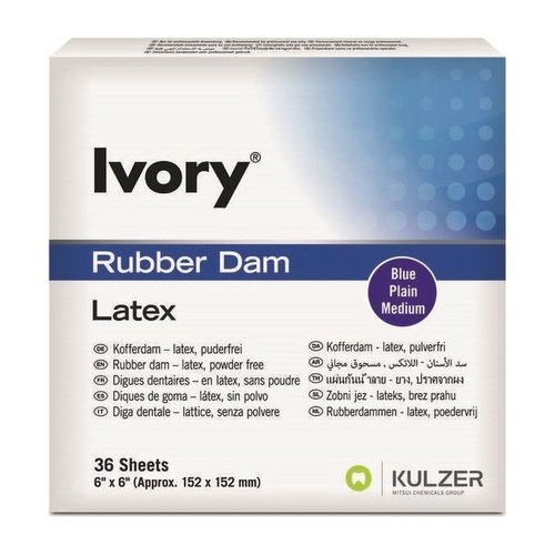 Ivory Latex Dam Medium Adult Mint Black 15 x 15cm (HO)