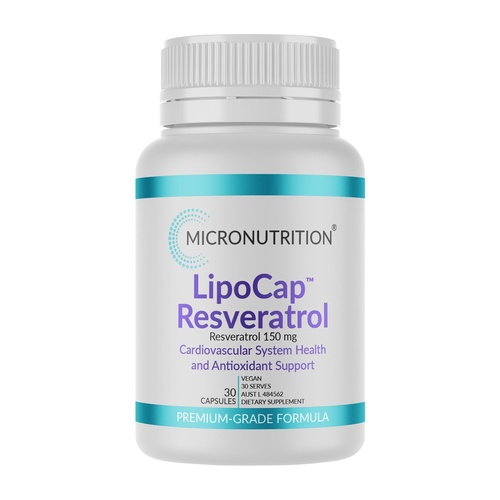 Micronutrition Lipocap Resveratrol 150mg 30 Vegetable Capsules