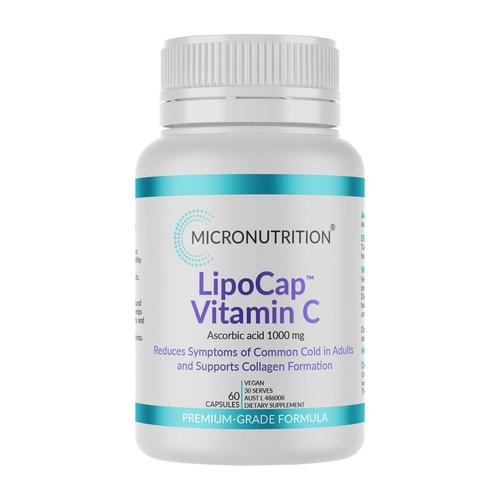 Micronutrition Lipocap Vitamin C 1000mg 60 Vegetable Capsules
