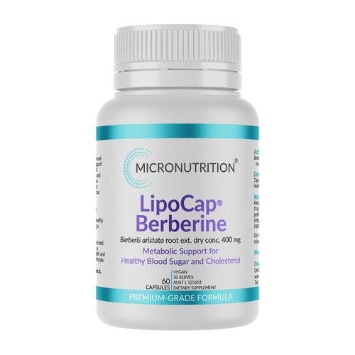 Micronutrition Lipocap Berberine 400mg 60 Vegetable Capsules
