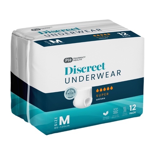 Pharmacy Health Discreet Underwear Medium Super 12 Pack