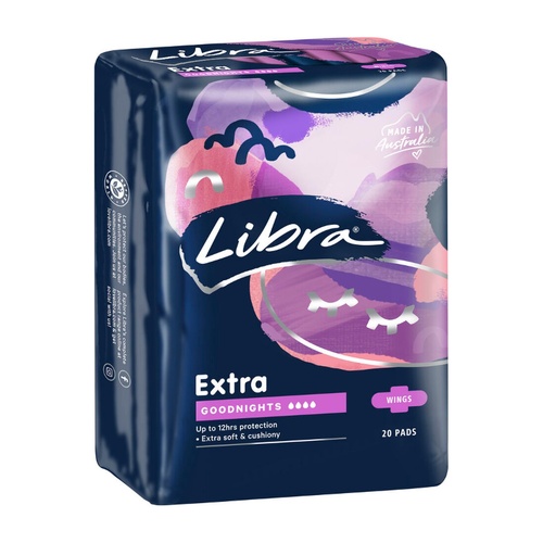 Libra Extra Goodnights Pad Wing 20 Pack