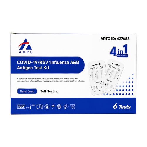 AHPC 4 In 1 Covid Test 6 Pack