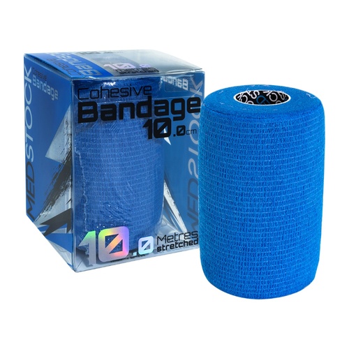 Medstock Blue Cohesive Bandage 10cm x 10m