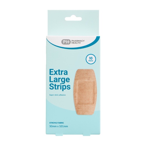 Pharmacy Health Fabric Extra Large Strips 10 Pack