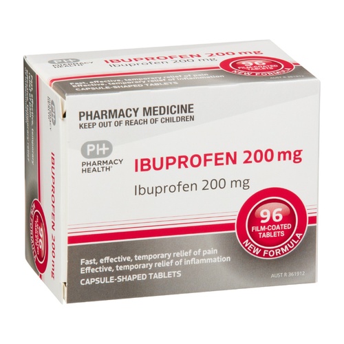 Pharmacy Health Ibuprofen 200mg 96 Tablets