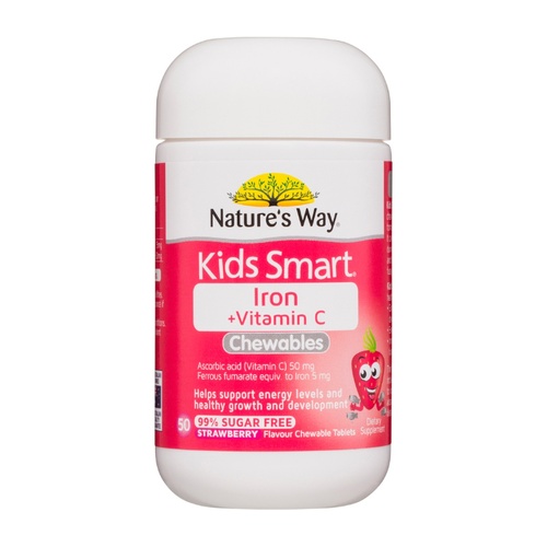 Nature's Way Kids Smart Iron Chewable 50 Tablets
