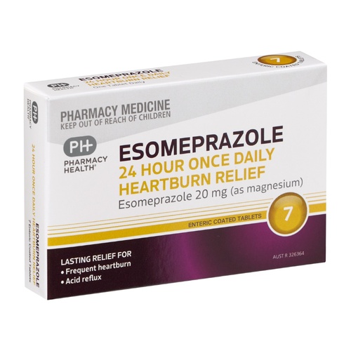 Pharmacy Health Esomeprazole 24 Hour Once Daily 20mg 7 Tablets