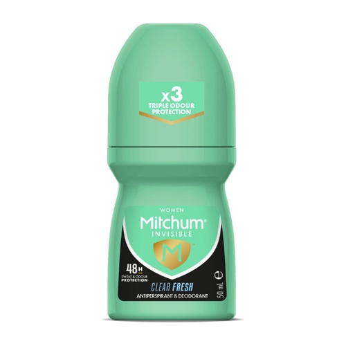 Mitchum Women Invisible Roll-On 48hr Clear Fresh 50ml