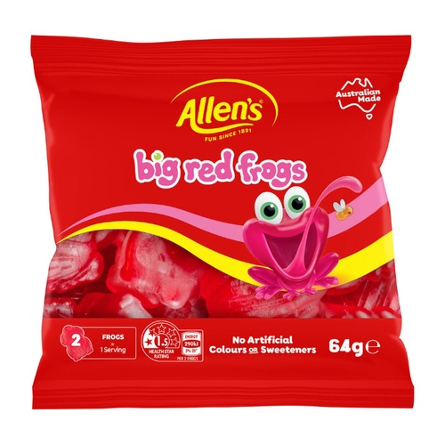 Allen's Frogs Alive Lollies Bag 64g