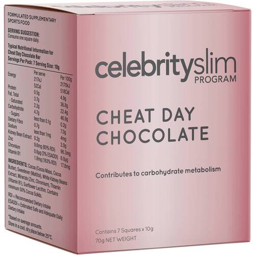 Celebrity Slim Cheat Day Chocolate Squares 10g 7 Pack