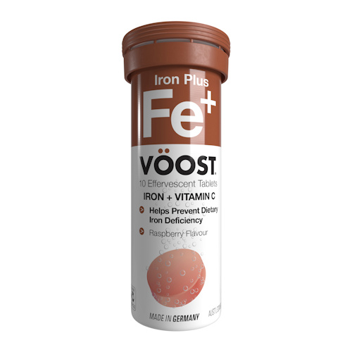 Voost Iron Plus Raspberry Effervescent Tab 10
