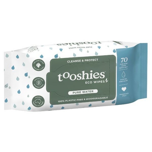 Tooshies Eco Wipes Pure Water 70 Pack