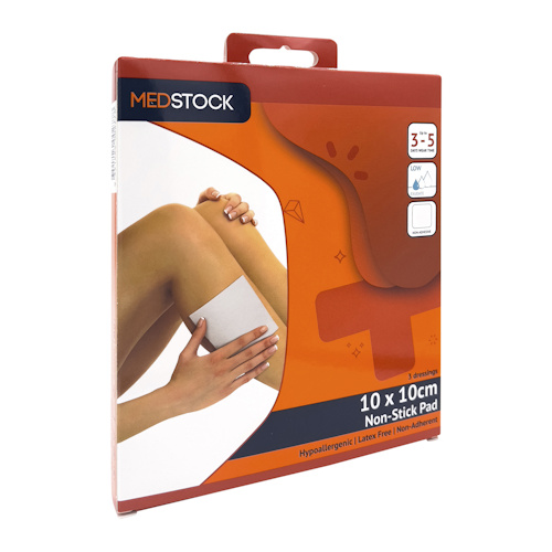MedStock Non-Stick Pad Multipack 10x10cm 3 Pack