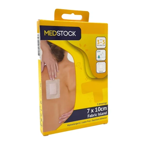 Medstock Fabric Island Dressing Multipack 7x10cm 5 Pack