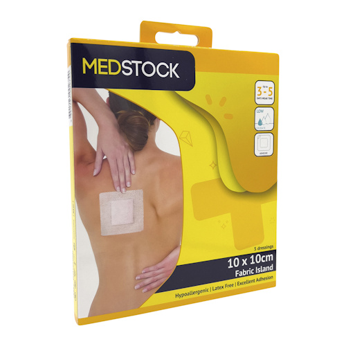 Medstock Fabric Island Dressing Multipack 10x10cm 5 Pack