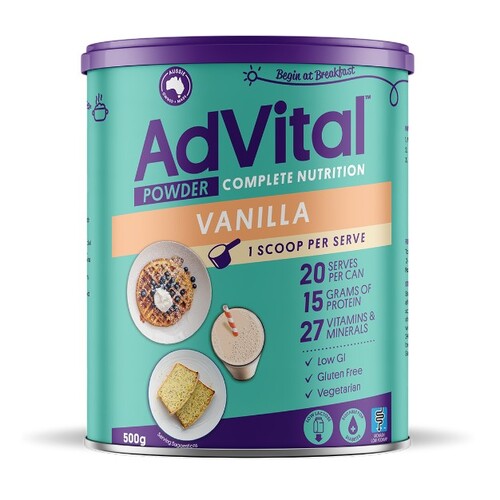 AdVital Nutritionally Complete Powder - Vanilla 500g