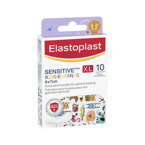 Elastoplast Sensitive Kids Plasters Xl For Wound Healing 10 Pack