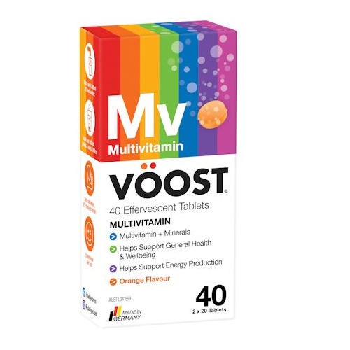 Voost Multivitamin Orange Flavour 40 Effervescent Tablets