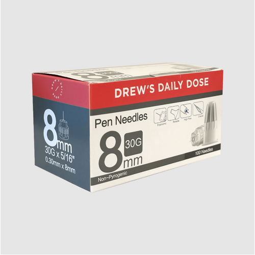 Drews Daily Dose Insulin Pen Needles 30g 8mm x100
