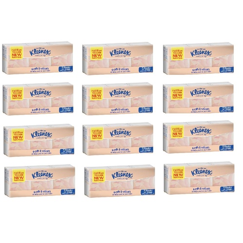 Kleenex Pocket Pack Soft Lotion 10 Tissues 6 Pack [Bulk Buy 12 Units]