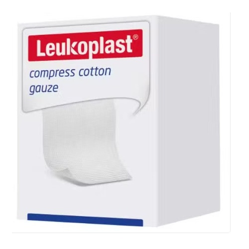 Leukoplast Compress Cotton Gauze 5x5cm Sterile 12 ply White 5's x 20 Pack/100