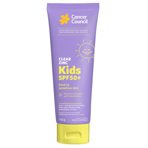 Cancer Council Clear Zinc Kids SPF50+ 110g