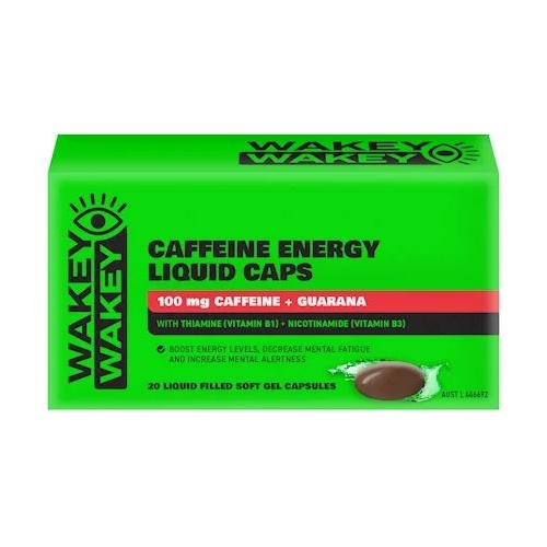 Wakey Wakey Caffeine Energy 20 Liquid Capsules